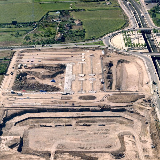 Movimiento de tierras para la urbanización del Campo de Las Gaunas- Estudio topográfico por ITC Vértice y el Palacio de los deportes de Logroño Movimiento de tierras para la urbanización del Campo de Las Gaunas en Logroño
